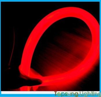 360 μοίρες στρογγυλό κόκκινο φως νεόνιο flex 24v ip67 αδιάβροχο για κτίρια