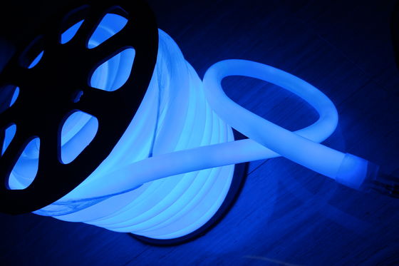 μπλε 360 στρογγυλό φως νεόνιο flex 24v 100leds/m για εξωτερικό στρογγυλό διάμετρο 25mm