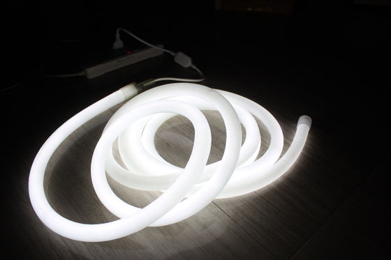 24v λευκό χρώμα διακόσμηση 360 μοίρες στρογγυλό φως νεόνιο flex για εξωτερικούς χώρους