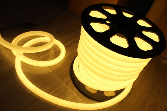 ενεργειακή απόδοση 24v 25mm 360 μοίρες στρογγυλή ζεστή λευκή ip67 LED νεόνιο flex φώτα κορδέλα