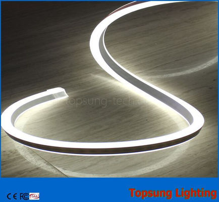 θερμή πώληση νεόνιο φως 24v διπλή πλευρά λευκό LED νεόνιο εύκαμπτο σκοινί για διακόσμηση