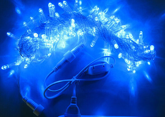 10m μπλε φως φώτα χριστουγεννιάτικων διακοσμητικών χορδών + 100 λαμπτήρες