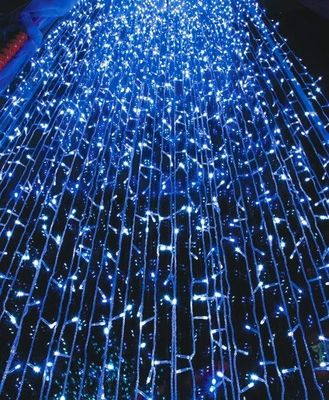 Νέο φως χριστουγεννιάτικων κουρτίνων 240V για κτίρια 2016