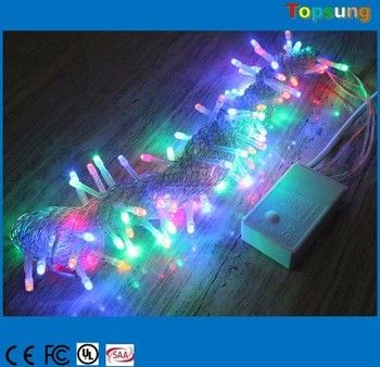 Ζεστή πώληση 110v 120v 100led RGB αναλαμπή χριστουγεννιάτικα φώτα 10m αναβοσβήνει με ελεγκτή