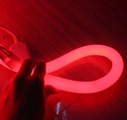 110V 220V 360 μοίρες λάμψη Ευέλικτο στρογγυλό LED νεόνιο σκοινί Ελαφρύ κόκκινο χρώμα