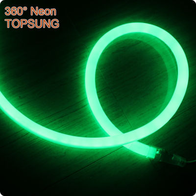 12V IP67 στρογγυλό LED νεόνιο flex 16mm μίνι 360 μοίρες πράσινο σκοινί φως μαλακό σωλήνα