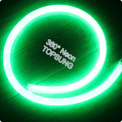 360 μοίρες Στρογγυλό LED νεόνιο flex Led Neon Tube 16mm πράσινο σκοινί 24v