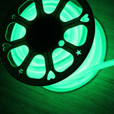 12V IP67 στρογγυλό LED νεόνιο flex 16mm μίνι 360 μοίρες πράσινο σκοινί φως μαλακό σωλήνα