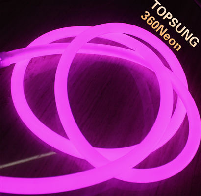 Φώτα νεονίου από PVC 16mm με ροζ LED 360 βαθμών 110V