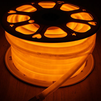 110V led neon σχοινί 16mm διάμετρος 360 μοίρες στρογγυλό neon flex IP67 εξωτερική διακόσμηση φωτισμού πορτοκαλί