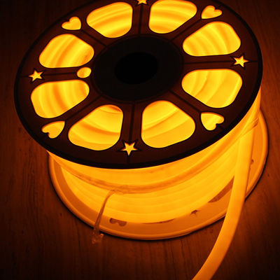 IP67 220V φως νεόνιο σχοινί 16mm 360 μοίρες στρογγυλά flex φώτα πορτοκαλί
