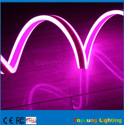 Ροζ χρώμα 240V LED διπλής όψης ευέλικτο φως λωρίδας νεονίου 8*17mm εξωτερική χρήση