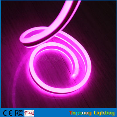 Ροζ χρώμα 240V LED διπλής όψης ευέλικτο φως λωρίδας νεονίου 8*17mm εξωτερική χρήση