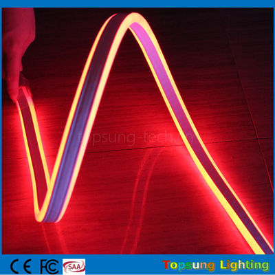 100m κόκκινη μίνι LED λωρίδα σκοινί 110V 8.5*18mm 4.5w LED διπλής όψης ευέλικτο φως νεόν