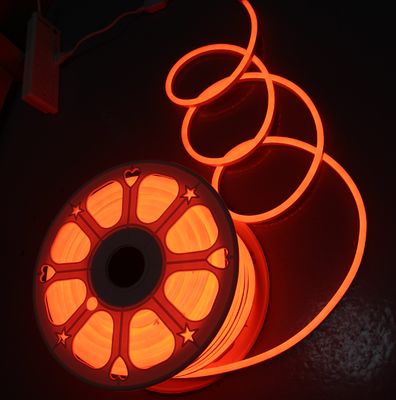 πορτοκαλί 12v μίνι led νεόνιο flex φως 7x15mm αντικατάσταση νεόνιο σωλήνες 2835 smd ευέλικτο σκοινί ιπ68 ένεση