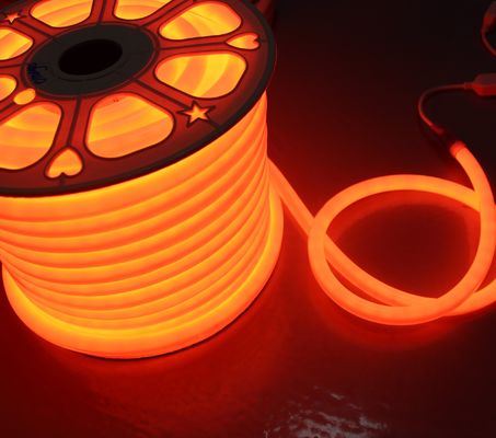 24v πορτοκαλί LED νεον ευέλικτο σωλήνα μαλακό 360 led νεον ευέλικτη λωρίδα αδιάβροχο εξωτερικό σκοινί 2835 smd