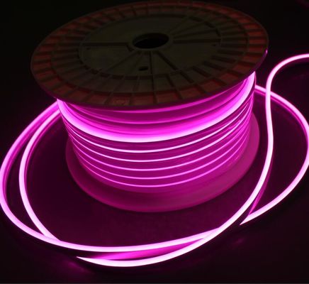 5mm Pink Super Flexible LED Neon Rope Light Εξωτερική διαφημιστική πινακίδα / διακόσμηση σπιτιού DC12V