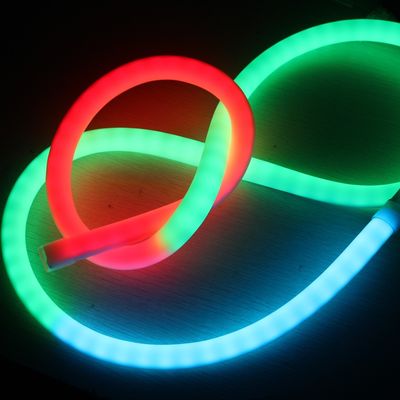 RGB LED λωρίδα φωτός αλλαγή χρώματος LED φως νεόνιο σκοινί μικρό νυχτερινό φως 360