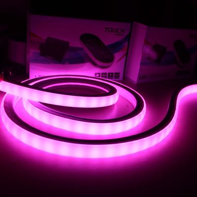 Διακοσμητικό Αδιάβροχο 24V Ευέλικτο RGB LED Strip Neon Tube Flex Rope Φωτεινό τετράγωνο 17x17mm