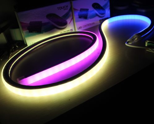 Προγραμματιζόμενα χονδρικά ανθεκτικά στο νερό Topview RGB Square LED Neon Flex 17x17mm φωτιστικά νεόνων