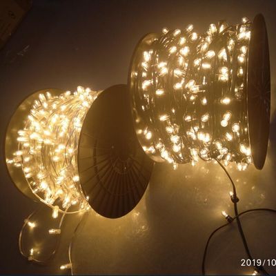 Χριστούγεννα 100m 666leds 12V LED Clip Lights ζεστό λευκό 5mm πάρτι οδήγησε χριστουγεννιάτικο φως χορδή
