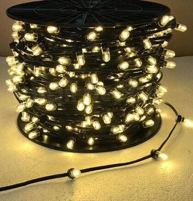 Χριστούγεννα 100m 666leds 12V LED Clip Lights ζεστό λευκό 5mm πάρτι οδήγησε χριστουγεννιάτικο φως χορδή