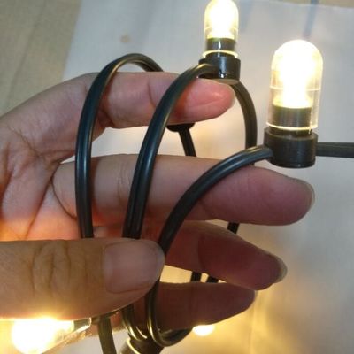 IP 65 ζεστό λευκό κρύσταλλο PVC Wire DC 12V clip light/ 666leds fairy light string 100m/roll led bud lights