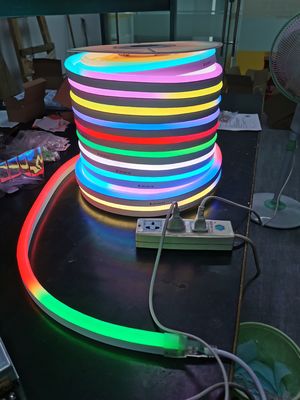 24V/12V πλήρες χρώμα προγραμματιζόμενο έξυπνο ψηφιακό διπλό πλευρικό 5050 Pixel RGB Led Neon Flex