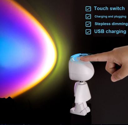Ρομπότ φόρτισης USB Προβολή ηλιοβασιλέματος Φως Διακόσμηση τοίχου καθιστικού